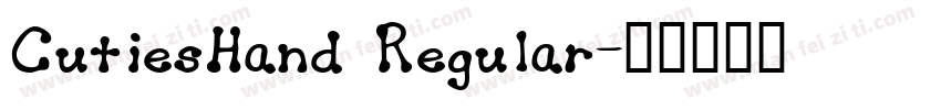 CutiesHand Regular字体转换